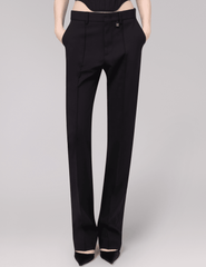 Front view of Giuseppe Di Morabito Slim Mid Rise Trouser Black