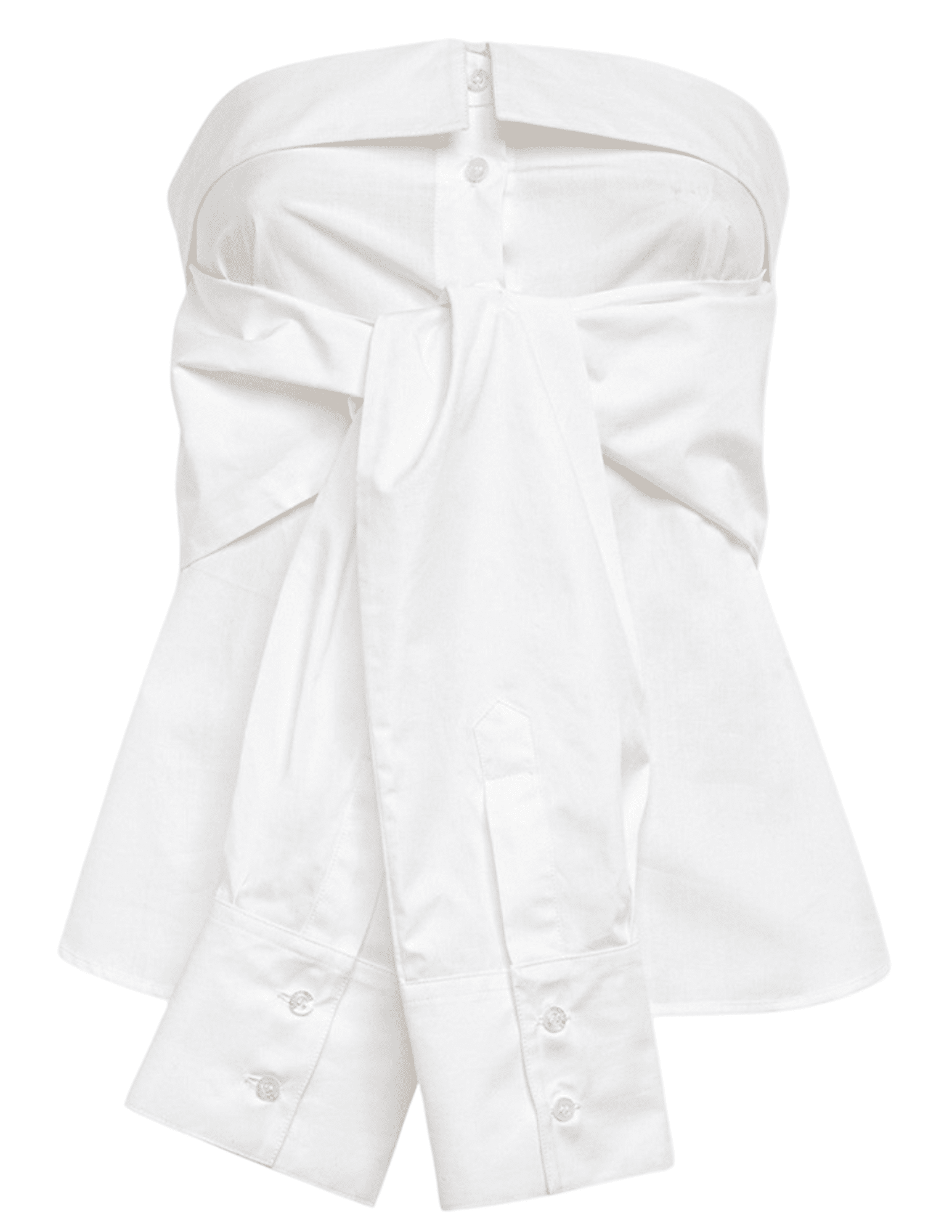 Giuseppe Di Morabito Strapless Tie Front Shirt Top White