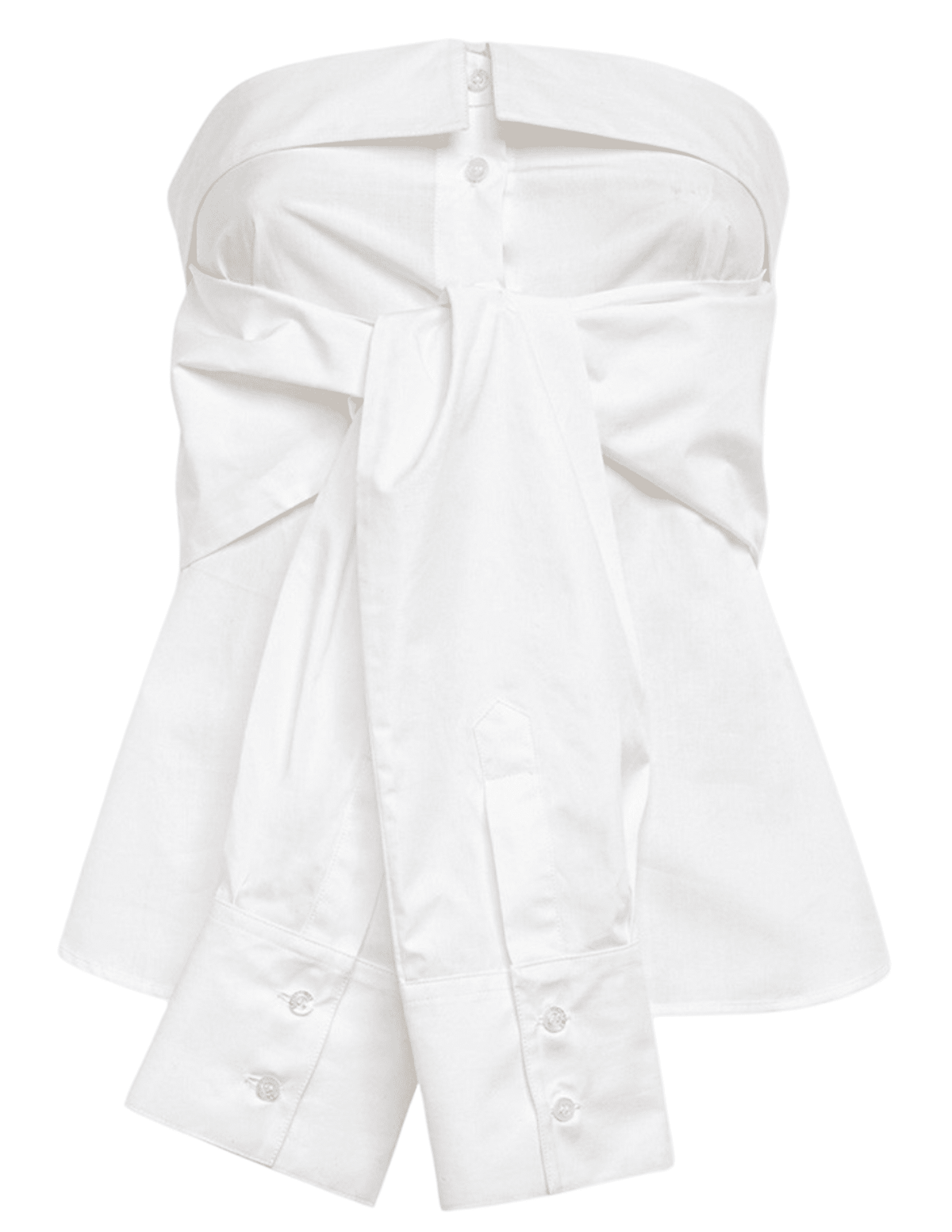Giuseppe Di Morabito Strapless Tie Front Shirt Top White