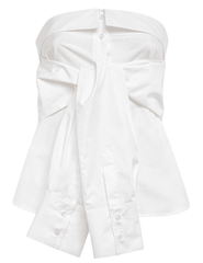 Giuseppe Di Morabito Strapless Tie Front Shirt Top White