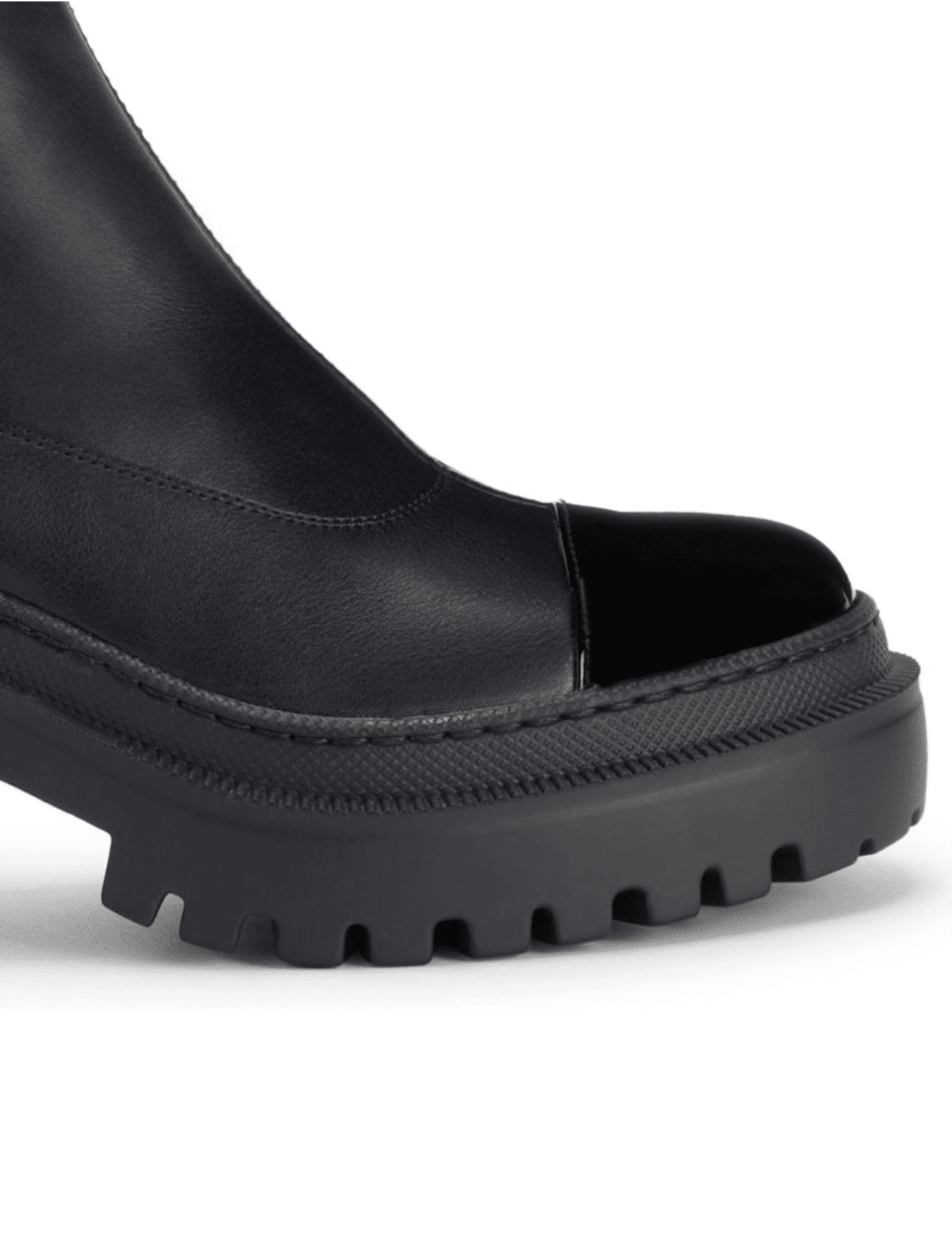 Giuseppe Zanotti Liora Chunky Ankle Boots in black toe detail