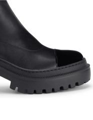 Giuseppe Zanotti Liora Chunky Ankle Boots in black toe detail