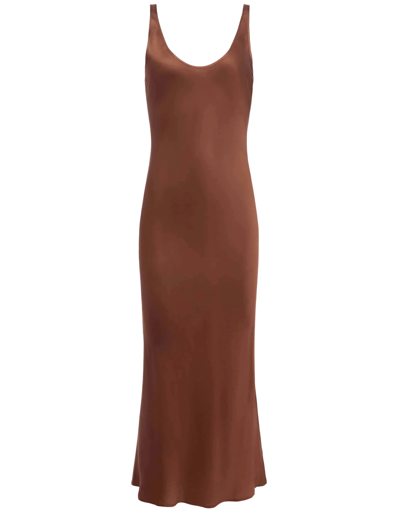  L’AGENCE Akiya Scoop Neck Midi Dress in Hot Fudge
