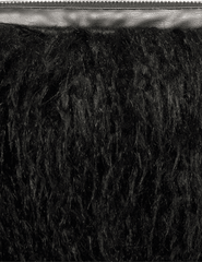 Close-up of the plush faux fur texture on the L'AGENCE Adelina Clutch.