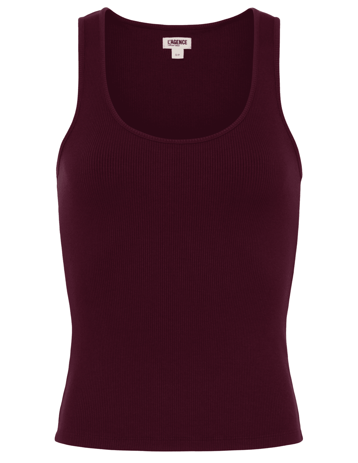 L’AGENCE Adira Scoop Neck Tank in Deep Sangria