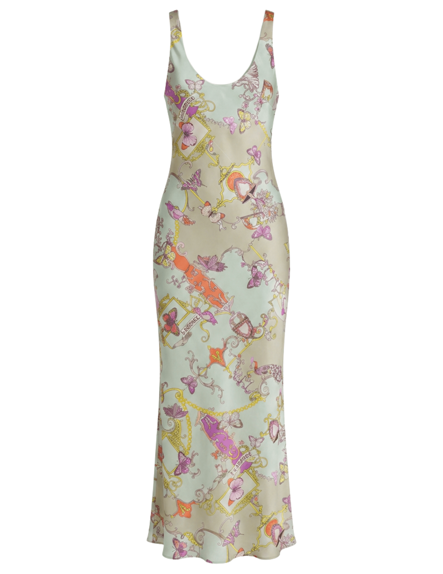 L’Agence Akiya scoop neck midi dress in baroque toile print