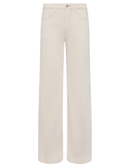 L'AGENCE Alicent high rise wide leg cropped jeans in Macadamia wash, neutral-toned women’s denim featuring a high waist and wide cropped leg silhouette front view