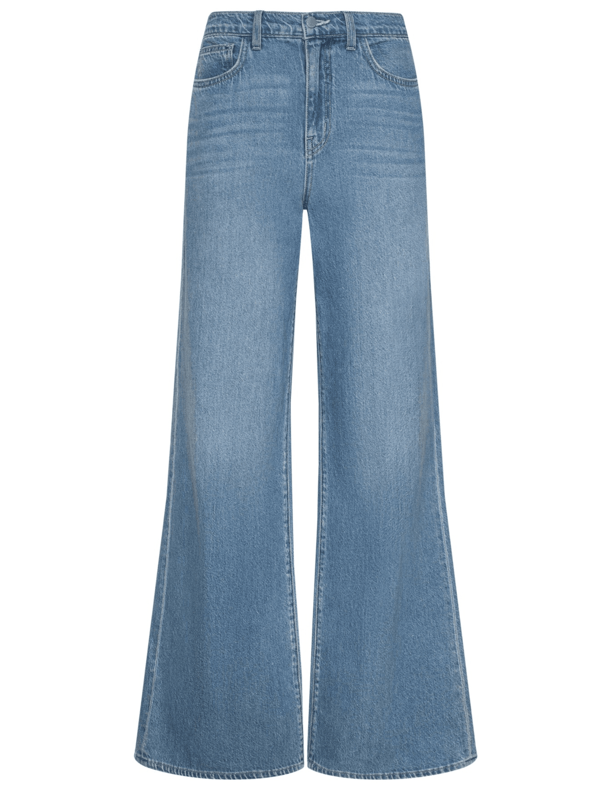L’AGENCE Alicent High Rise Wide Leg Crop Jeans in Caster front view
