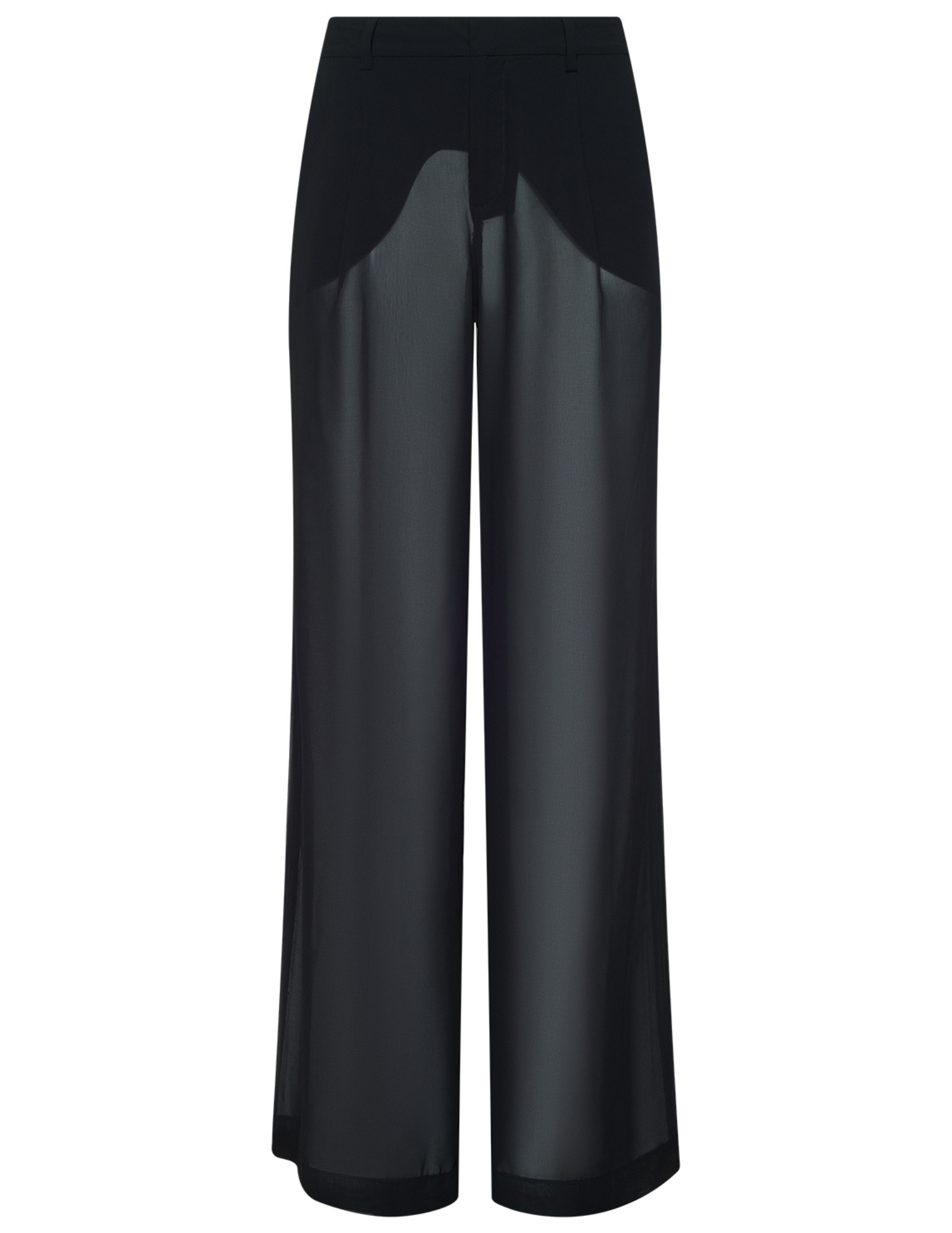 L'AGENCE Allanah Sheer Wide Leg Trouser Black