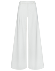 L'AGENCE Allanah white wide leg trouser with tailored mid-rise fit