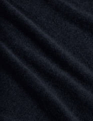 L’AGENCE April Poplin Collar Sweater in Black Gold with poplin collar and French cuffs knit closeup