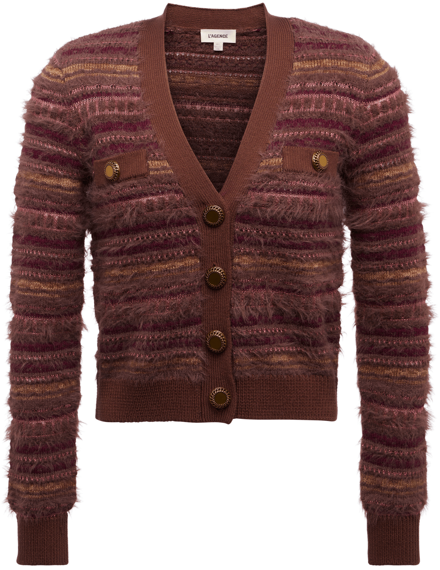 L'Agence - L'AGENCE Ariadne Mixed Stitch Cardigan - Buy Online