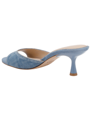 L'AGENCE Arleen Kitten Heel Mule Sandal in Light Denim back 