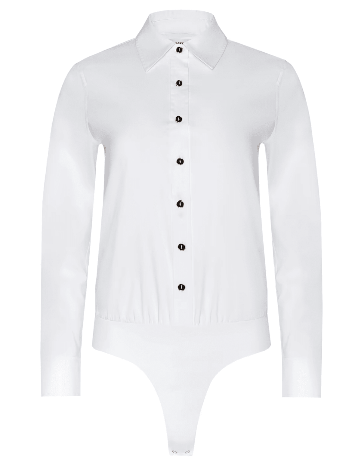 L’Agence Blake white poplin bodysuit long sleeve 