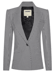 L’AGENCE Blanche Houndstooth Blazer