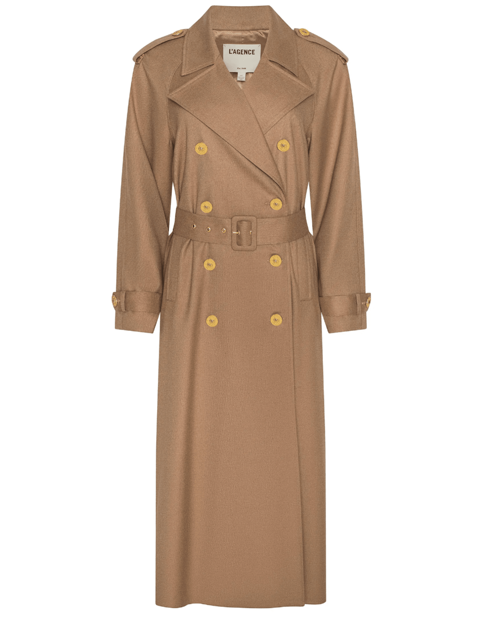 L’AGENCE Brinley oversized trench coat in dark macchiato