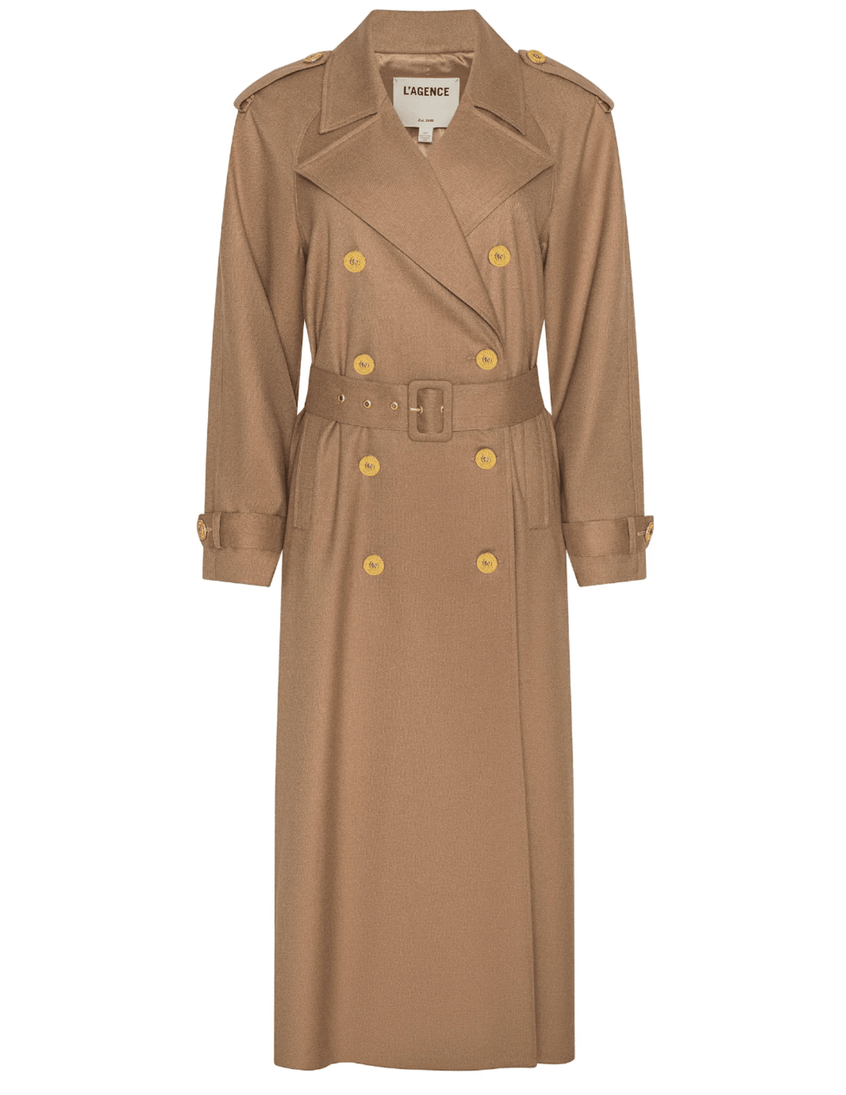 L’AGENCE Brinley oversized trench coat in dark macchiato