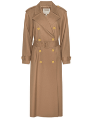 L’AGENCE Brinley oversized trench coat in dark macchiato