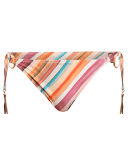 L’AGENCE Britt tie-side bikini bottom in multi watercolor stripe