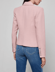 Back view of L’AGENCE Brooke blazer showing tailored cropped fit