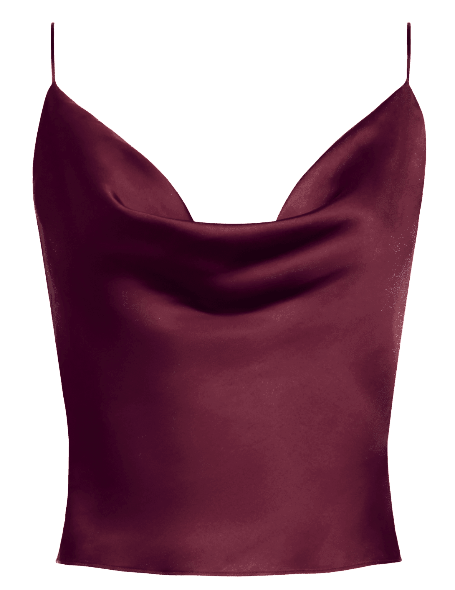 L’AGENCE Calista Cowl Neck Cami in Merlot Red