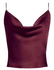 L’AGENCE Calista Cowl Neck Cami in Merlot Red