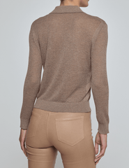 Back view of L’AGENCE Carine slim-fit pointelle sweater