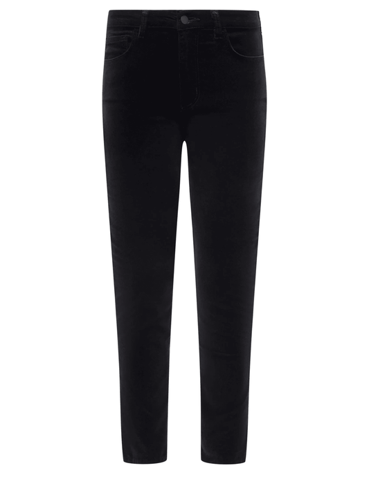 L’AGENCE Celestia Velvet Ultra High Rise Slim Jeans in Noir.