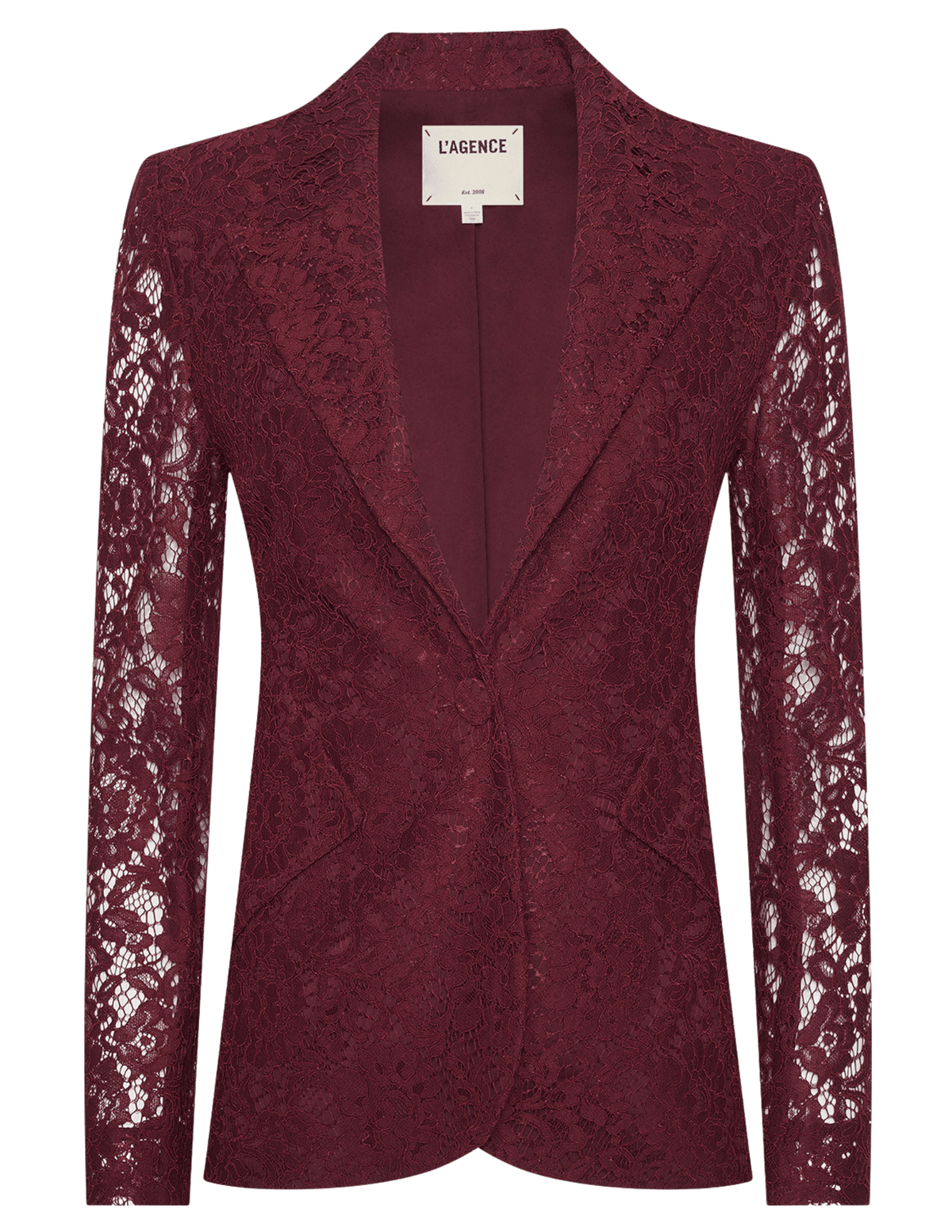 L’AGENCE Chamberlain Lace Blazer Deep Port