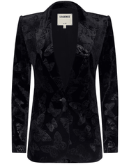 L’AGENCE Chamberlain Velvet Blazer Black Butterfly