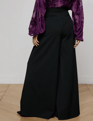 Back view of L’AGENCE high rise wide leg pant with welt pockets