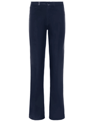 Front view of L'AGENCE Clayton High Rise Wide Leg Coated Jean in Deep Midnight Coated