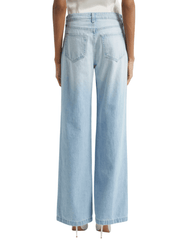 L’Agence Clayton wide leg jean Brea high rise light wash back view