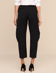 Back view of L'AGENCE Colby Barrel Trouser in Black