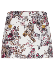 L’AGENCE Cyra low rise mini skirt in butterfly jungle print