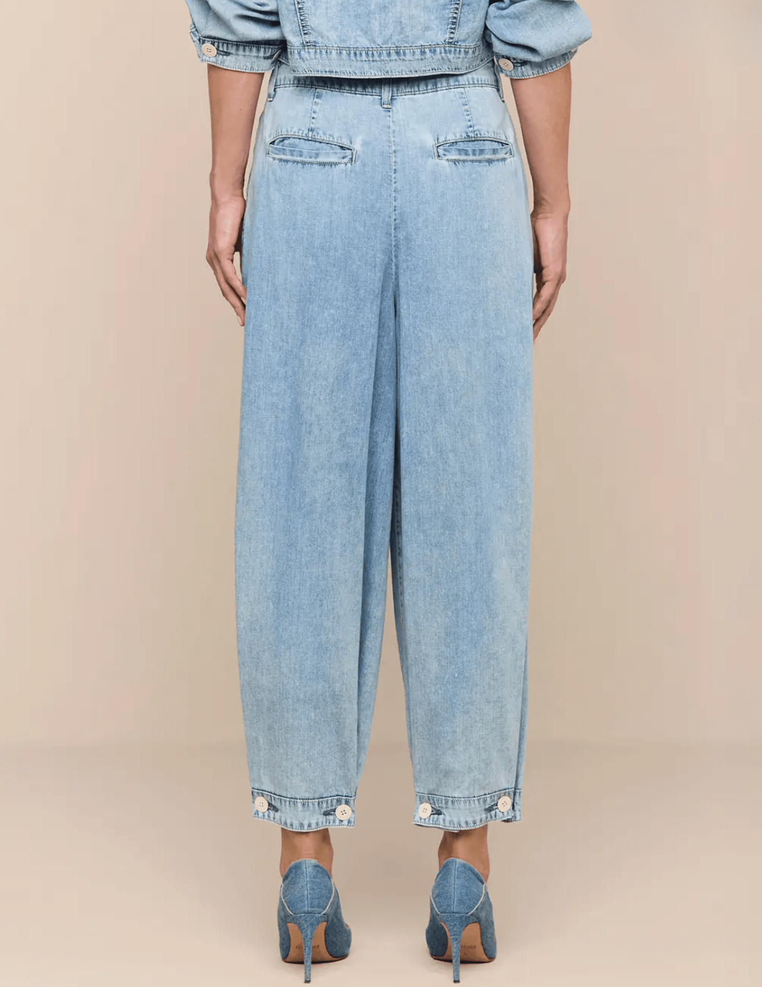 L'AGENCE Elias High Rise Convertible Jean in Oxnard Wash back