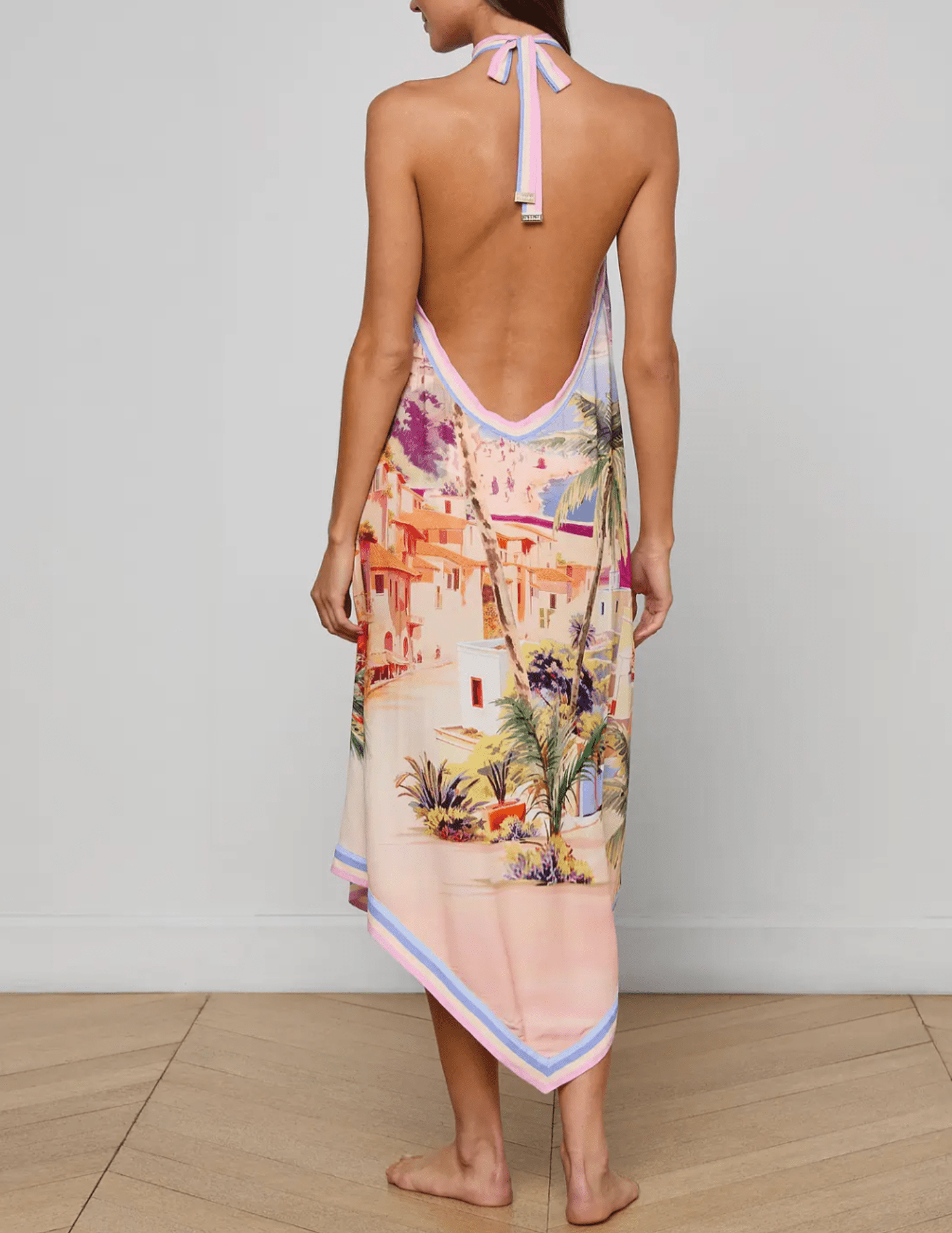 L'Agence - L'AGENCE Elise Halter Cover-Up Midi Dress - Buy Online