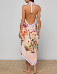 L'Agence - L'AGENCE Elise Halter Cover-Up Midi Dress - Buy Online