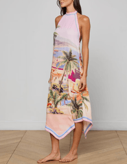 L'Agence - L'AGENCE Elise Halter Cover-Up Midi Dress - Buy Online