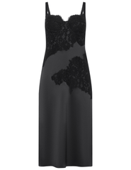 L’AGENCE Fenna Silk Lace Appliqué Dress in Black