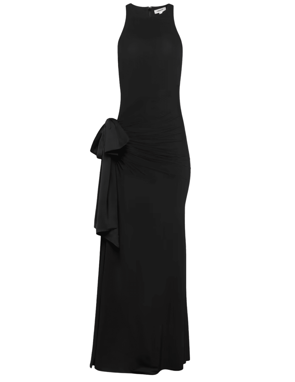 L'AGENCE Frost Bow Gown in Black
