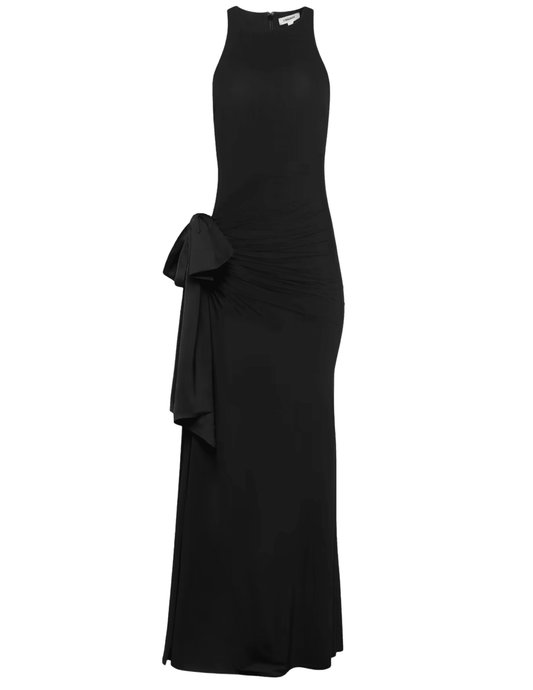 L'AGENCE Frost Bow Gown in Black