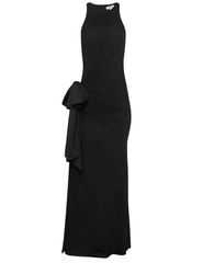 L'AGENCE Frost Bow Gown in Black