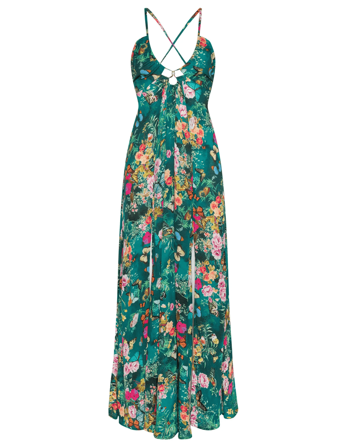 L'AGENCE Geneva Halter Maxi Dress