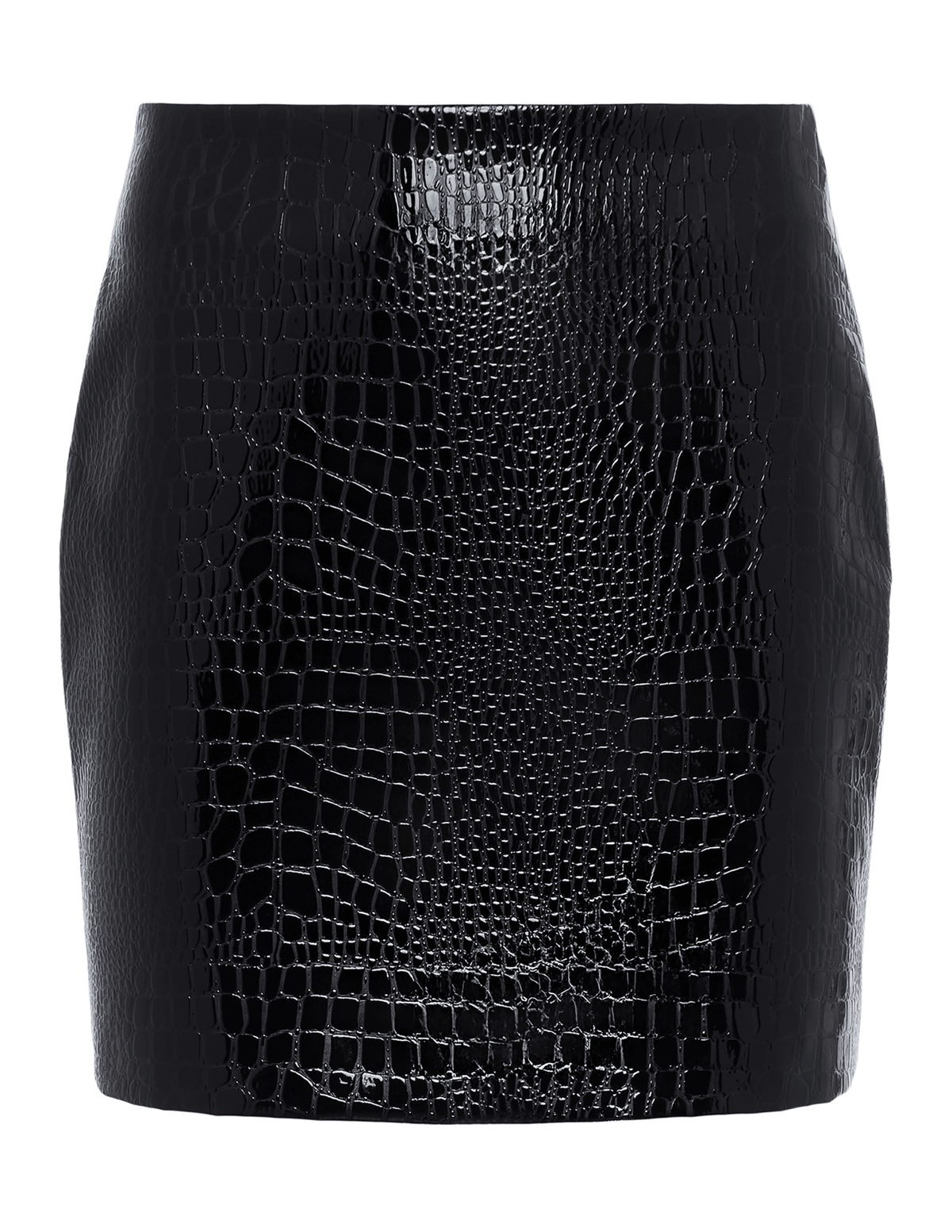 L’AGENCE Gerard Croc Vegan Mini Skirt in black
