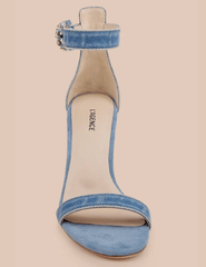 L'AGENCE Gisele Denim Heel Sandal in Light Denim front