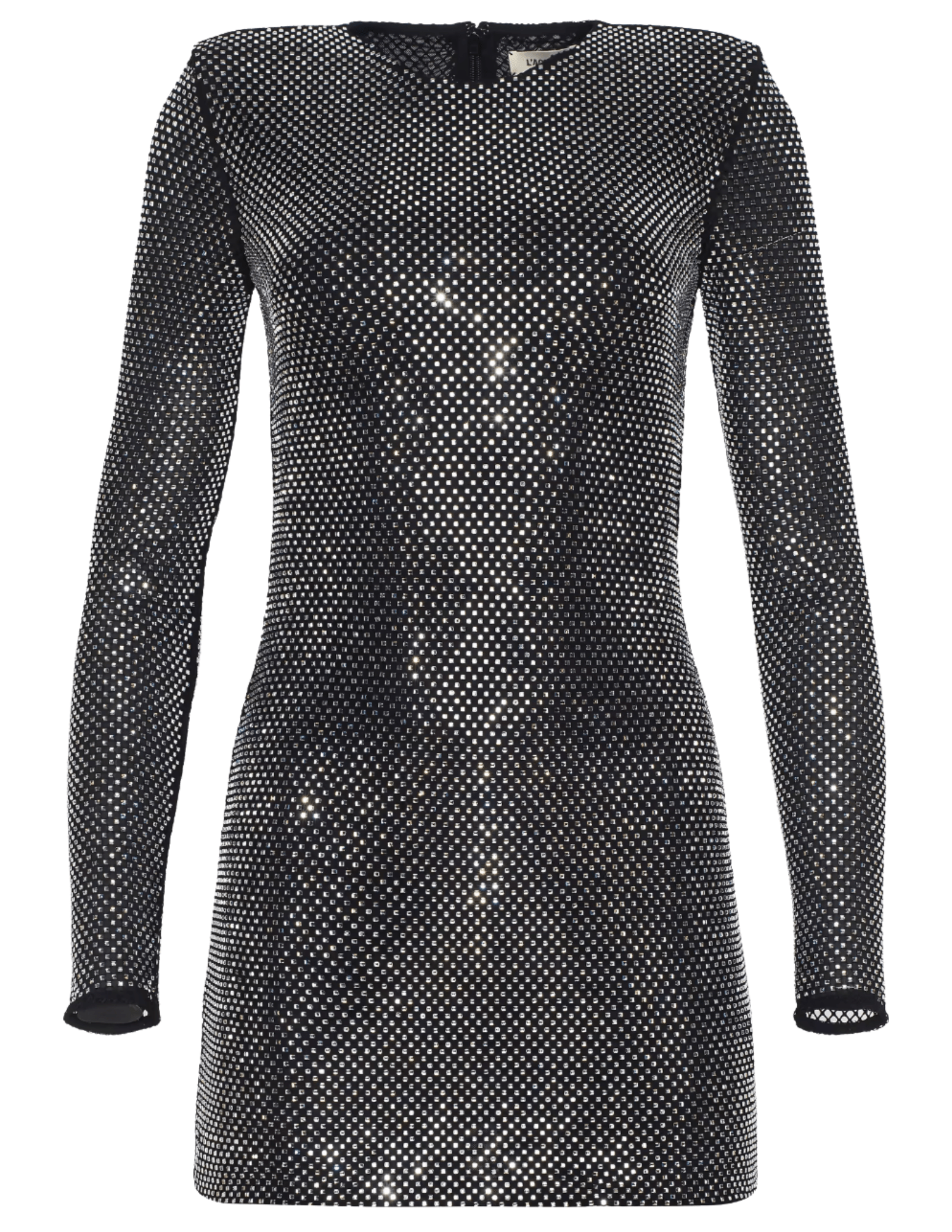 L’AGENCE Harlynn Crystal Mini Dress in Black Crystal 