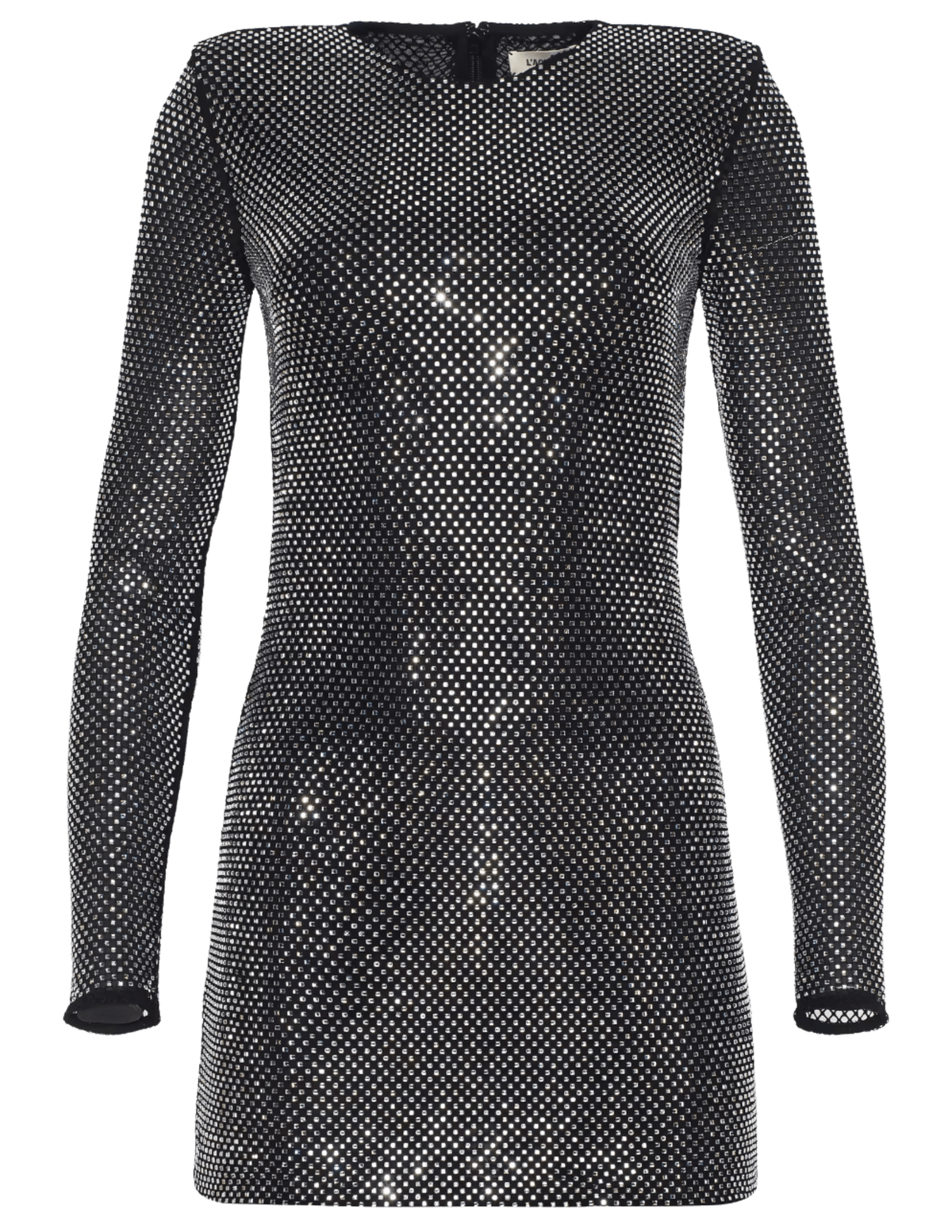 L’AGENCE Harlynn Crystal Mini Dress in Black Crystal 