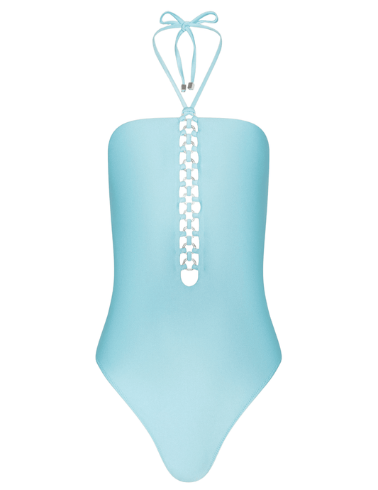 L'Agence - PRE-ORDER-L'AGENCE Indore One-Piece Swimsuit in Ice Blue - Buy Online