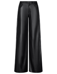 L’AGENCE Isolde Vegan Leather Cargo Pants in Black